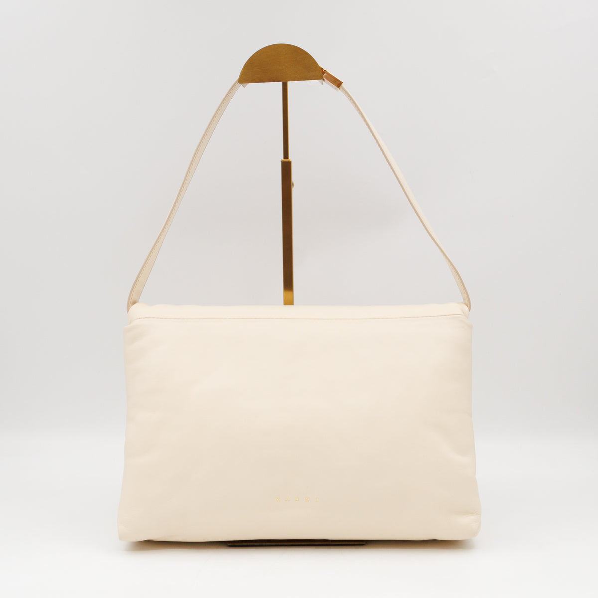 Prisma Large Shoulder Bag White Leather