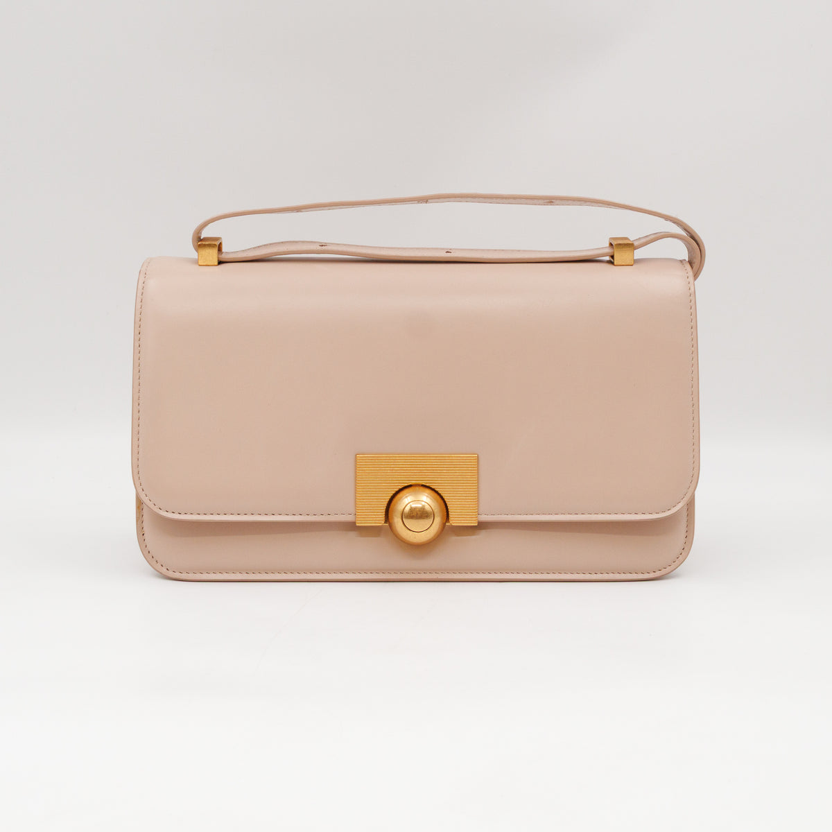 Classic Small Ronde Bag Beige Spazzolato Calfskin Leather