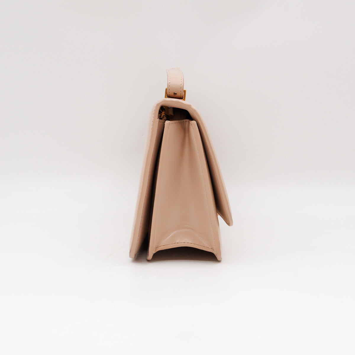 Classic Small Ronde Bag Beige Spazzolato Calfskin Leather