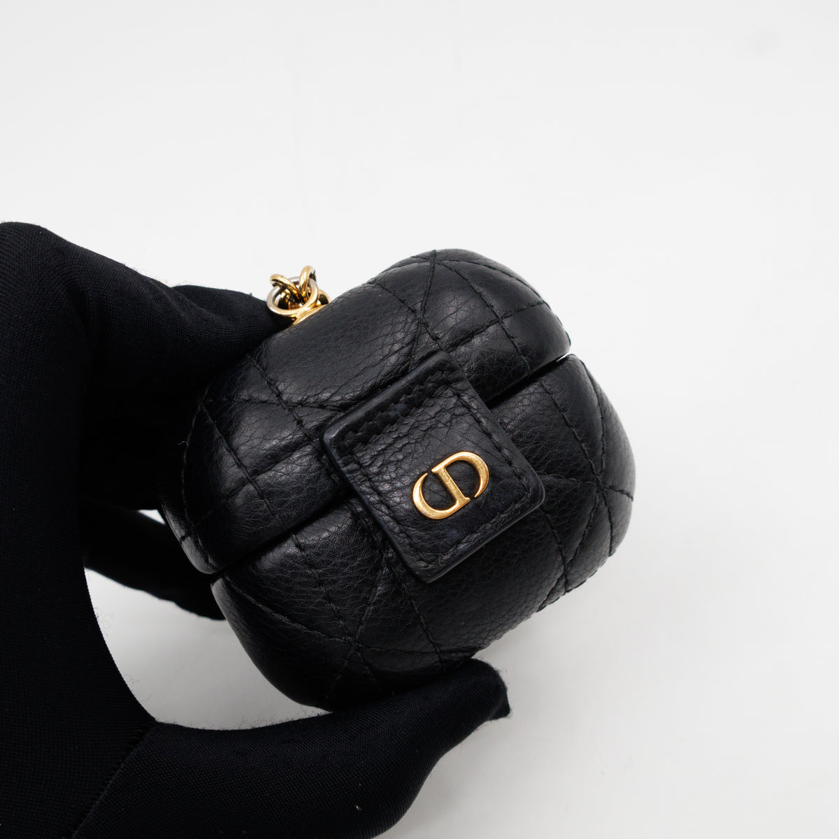 Airpods Pro Case Cannage Caro Black Leather