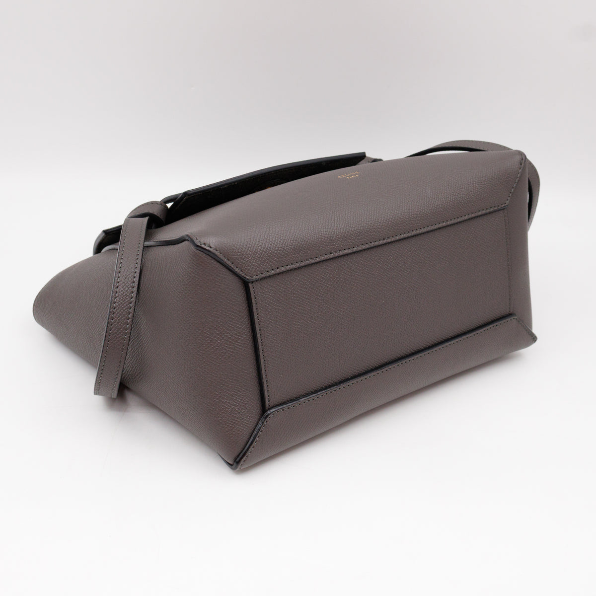 Micro Belt Bag Grey Grained Leather