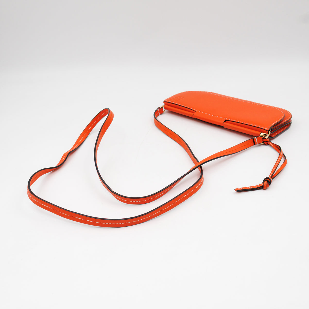 Gate Pochette Orange Calfskin Leather