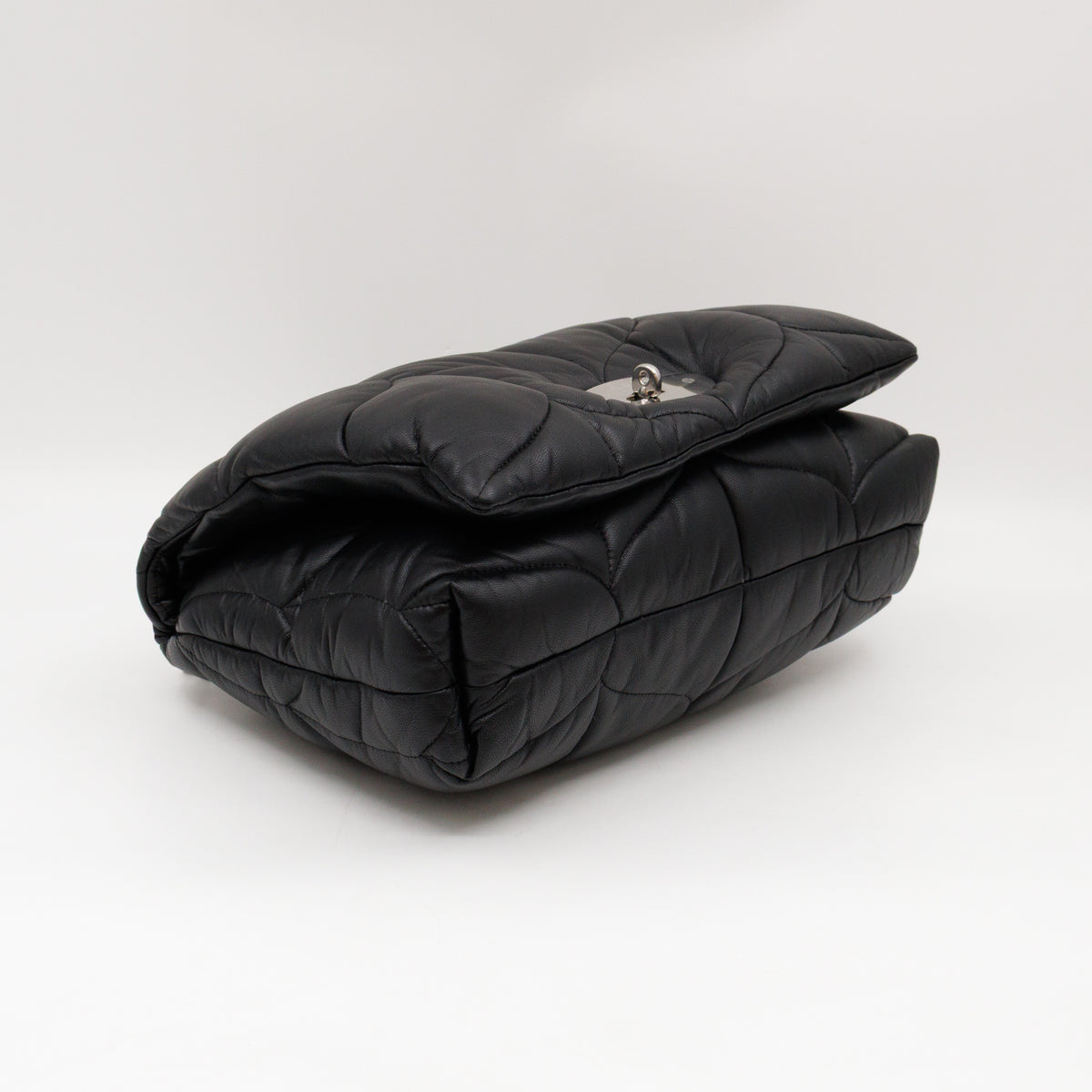 Softie Bag Pillow Black Quilted Nappa Leather