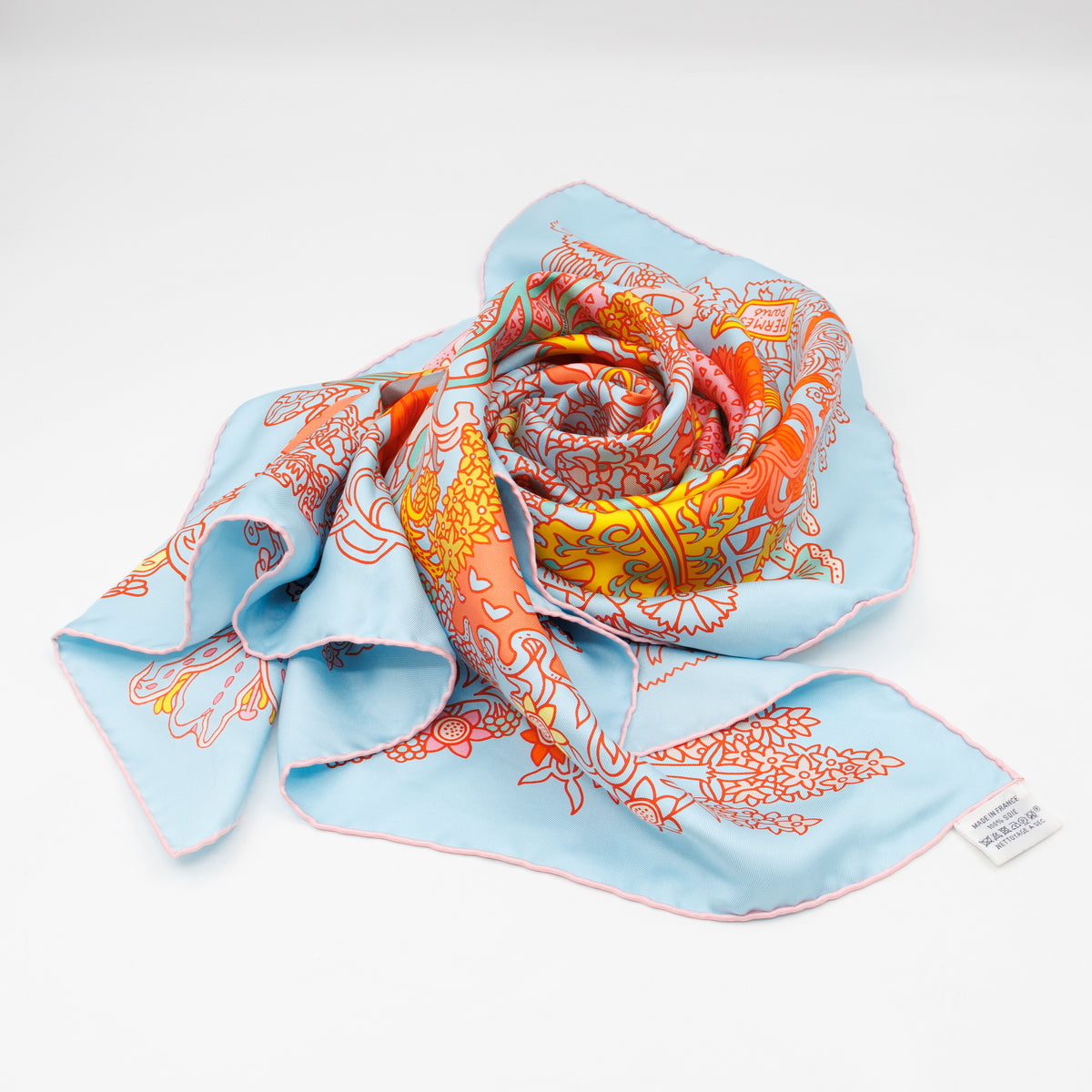 Silk Scarf 90 Cache Cache Fleuri