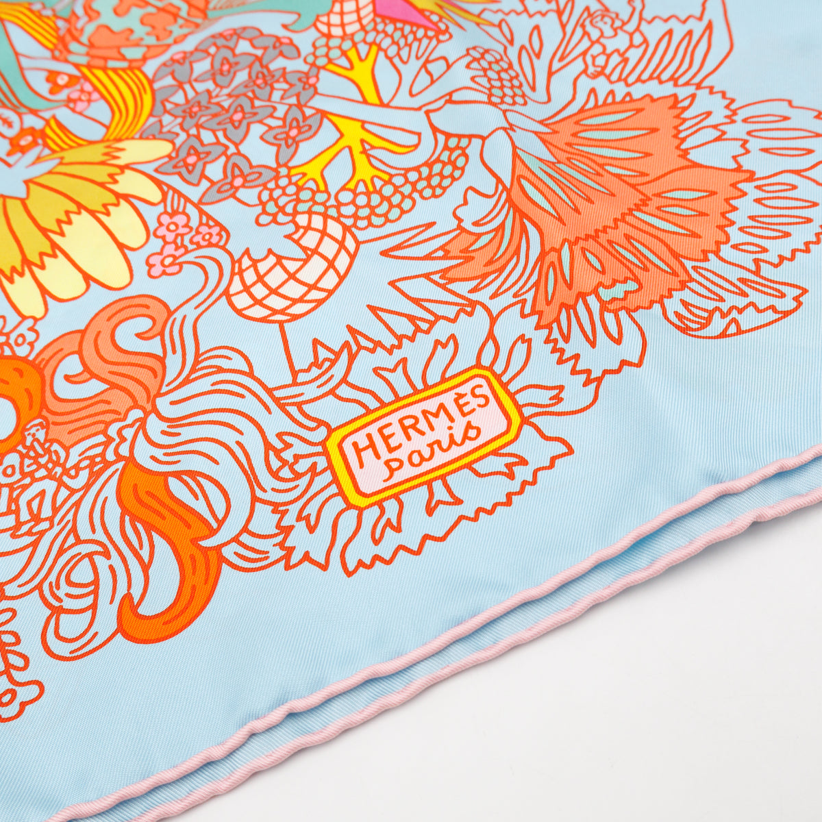 Silk Scarf 90 Cache Cache Fleuri