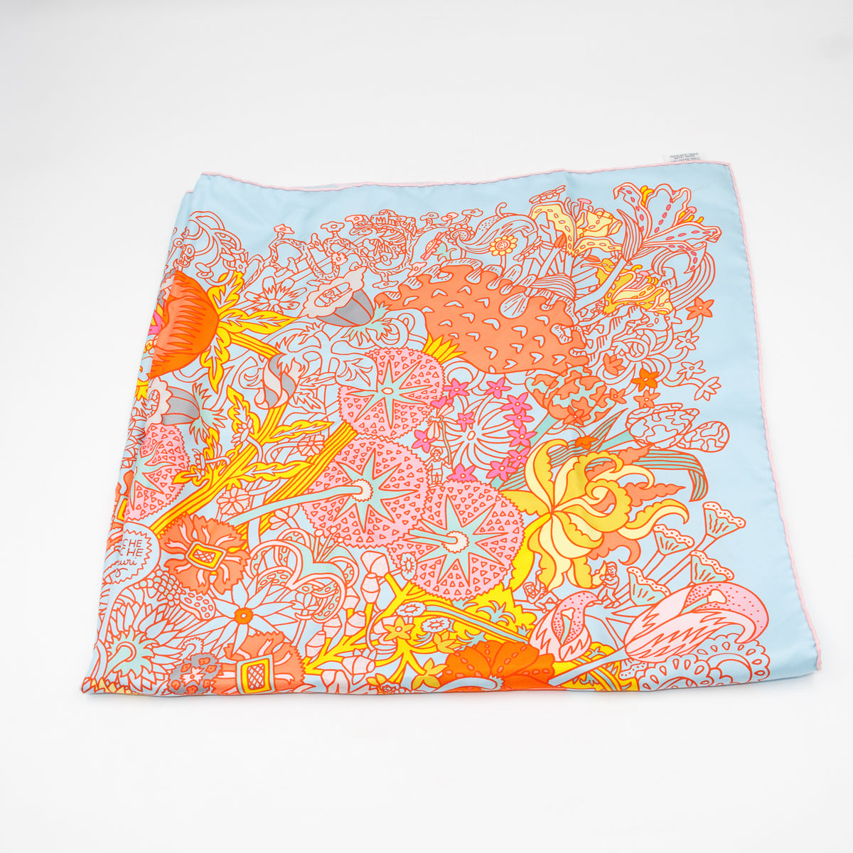 Silk Scarf 90 Cache Cache Fleuri