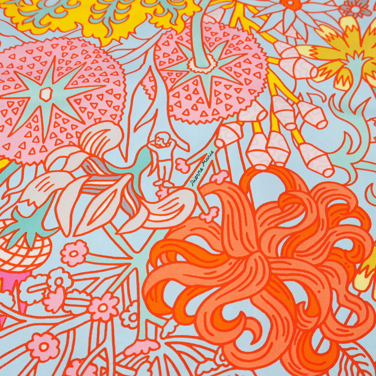 Silk Scarf 90 Cache Cache Fleuri