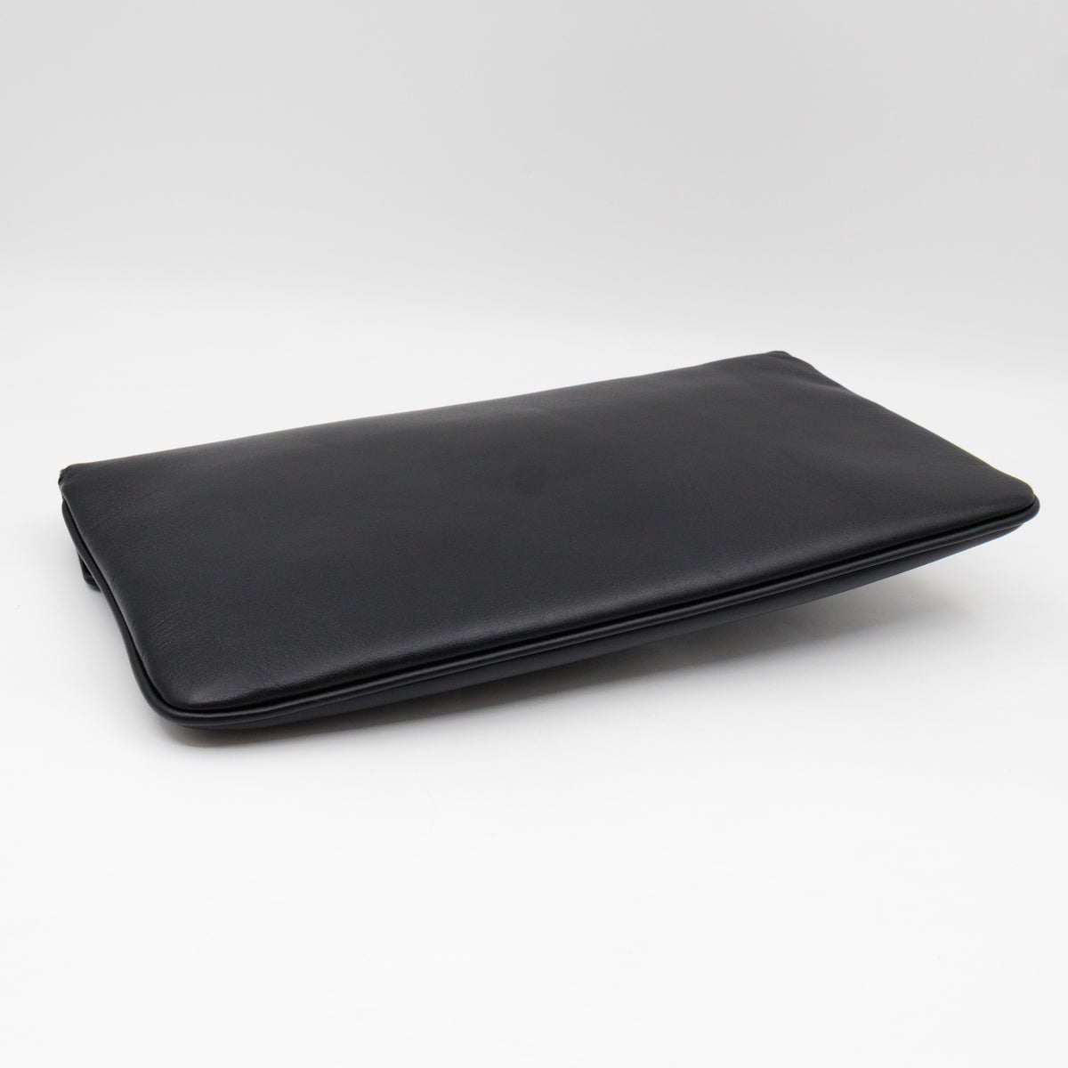 Rajah Clutch Black Leather
