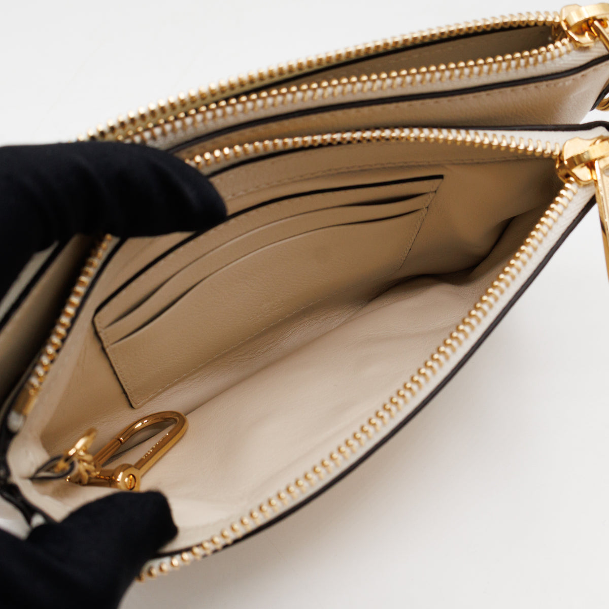 Blondie Mini Snap Crossbody Bag White Leather