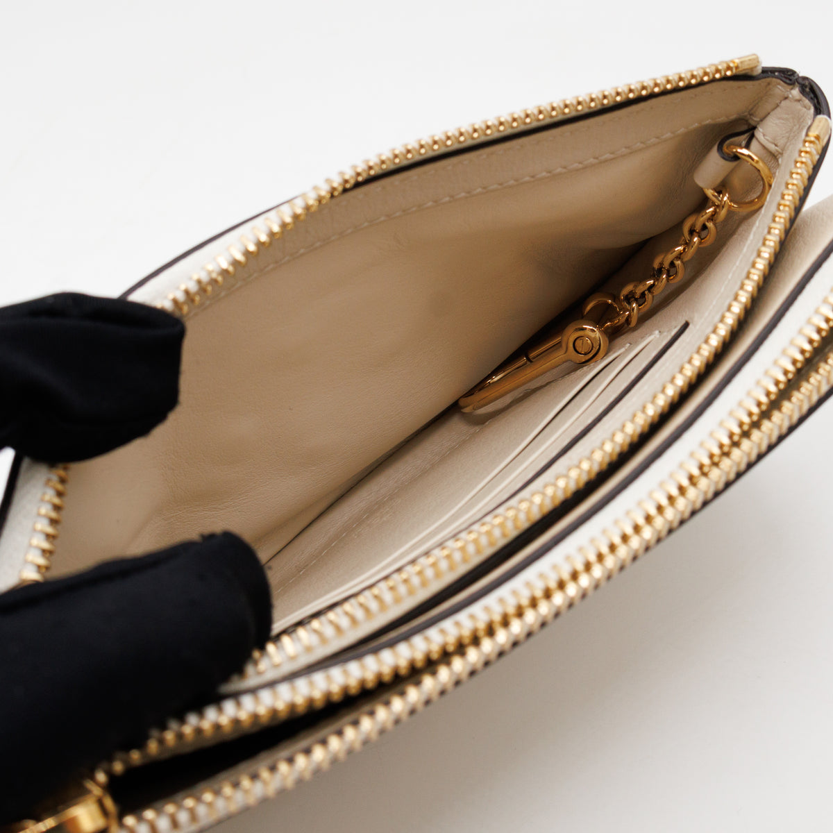 Blondie Mini Snap Crossbody Bag White Leather