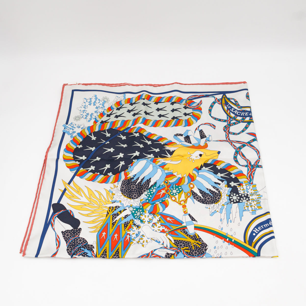 Silk Scarf 90 Le Sacre Des Saisons White