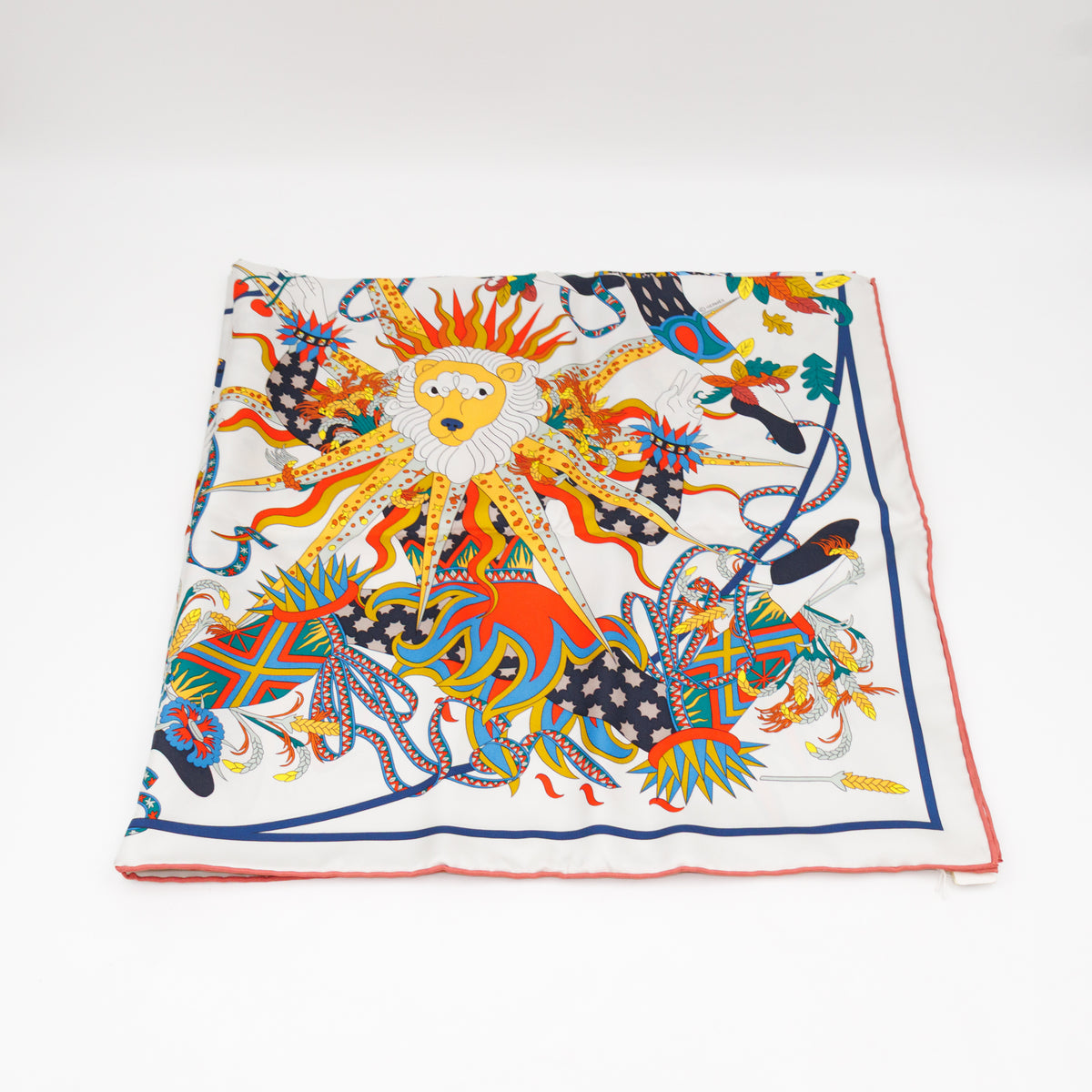 Silk Scarf 90 Le Sacre Des Saisons White