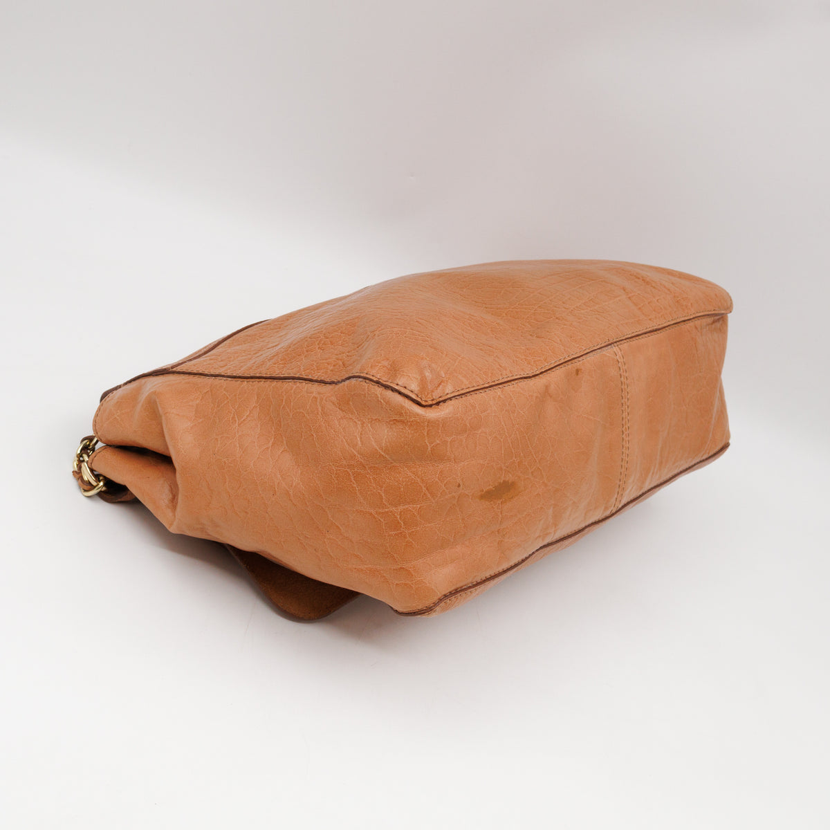 Lily Large Brown Calfskin Leather Gold