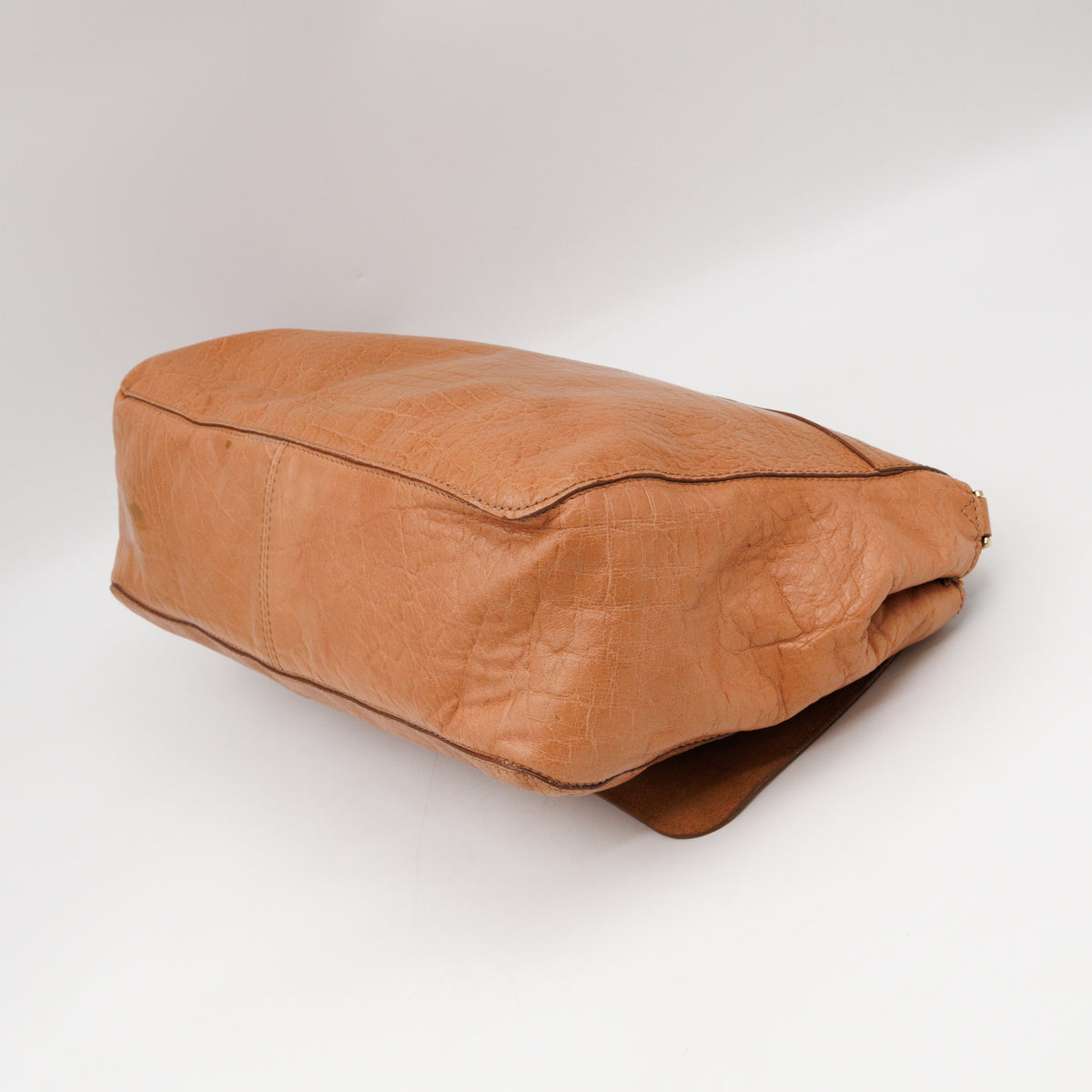 Lily Large Brown Calfskin Leather Gold