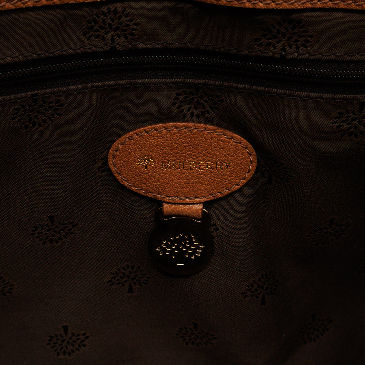Lily Large Brown Calfskin Leather Gold