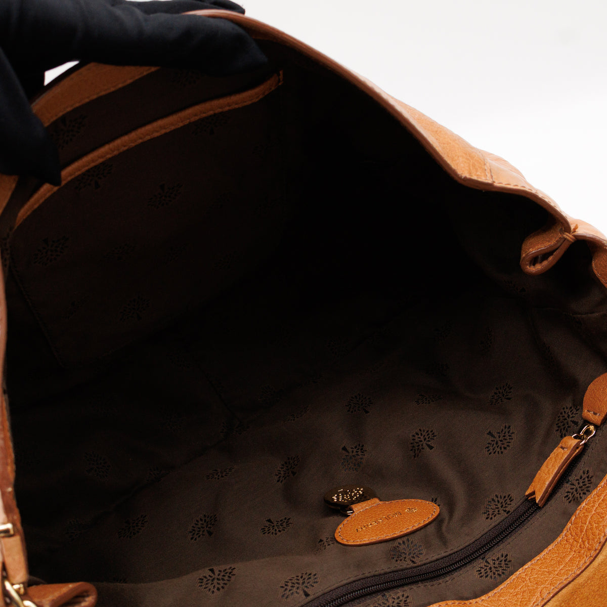 Lily Large Brown Calfskin Leather Gold