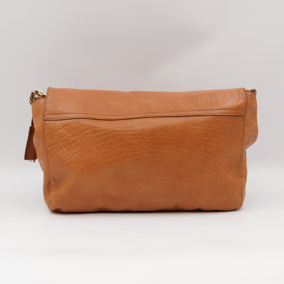 Lily Large Brown Calfskin Leather Gold