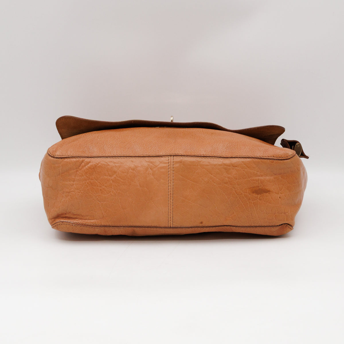 Lily Large Brown Calfskin Leather Gold