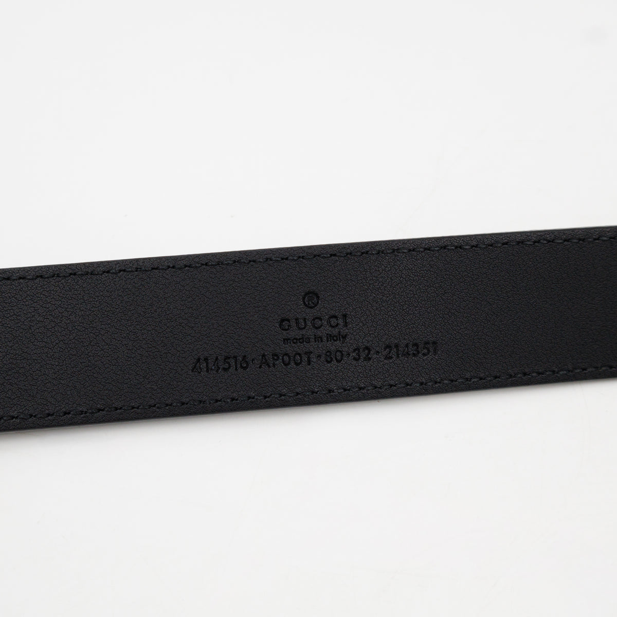 GG Marmont Belt Black Leather 80 cm