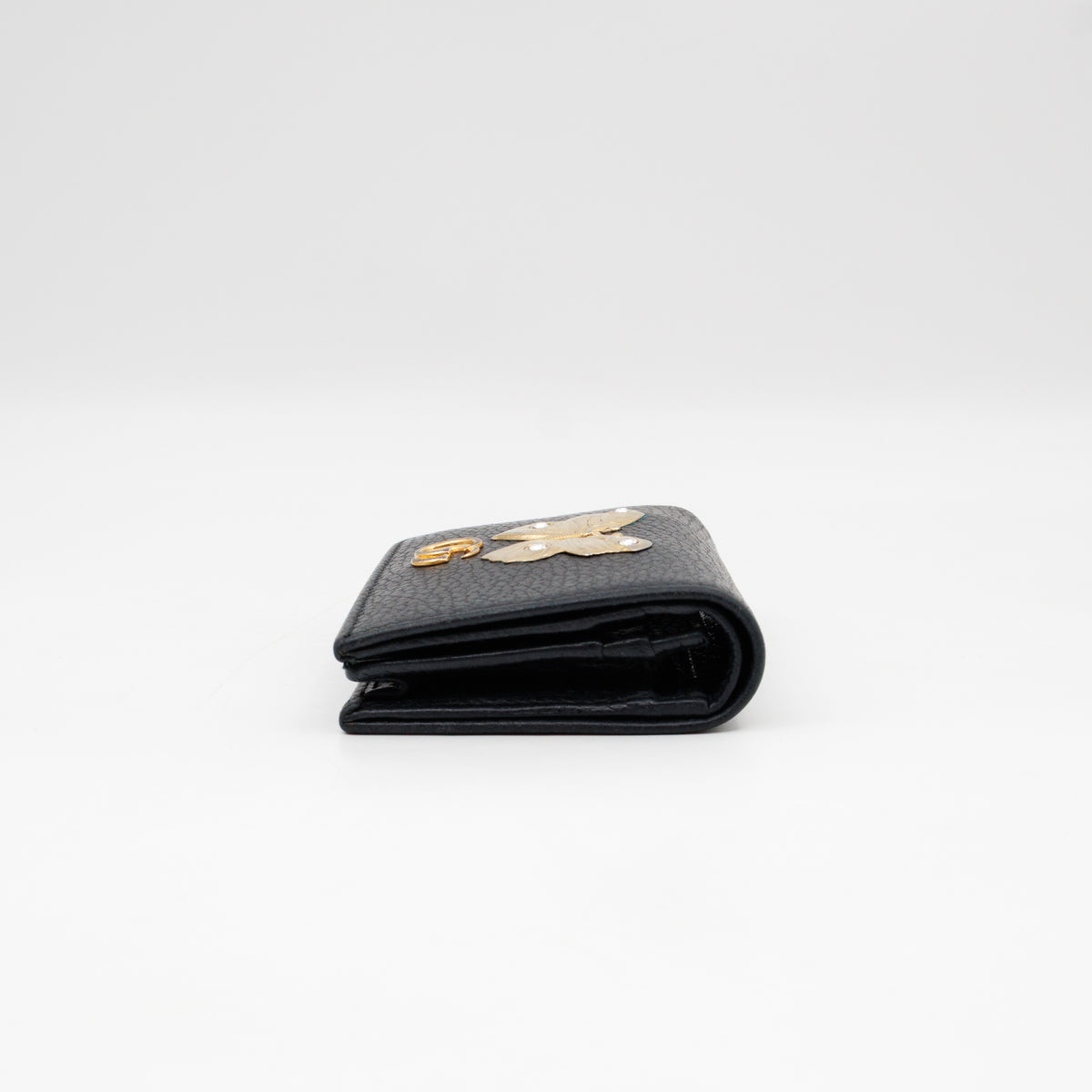 Butterfly Bifold Wallet Black Leather