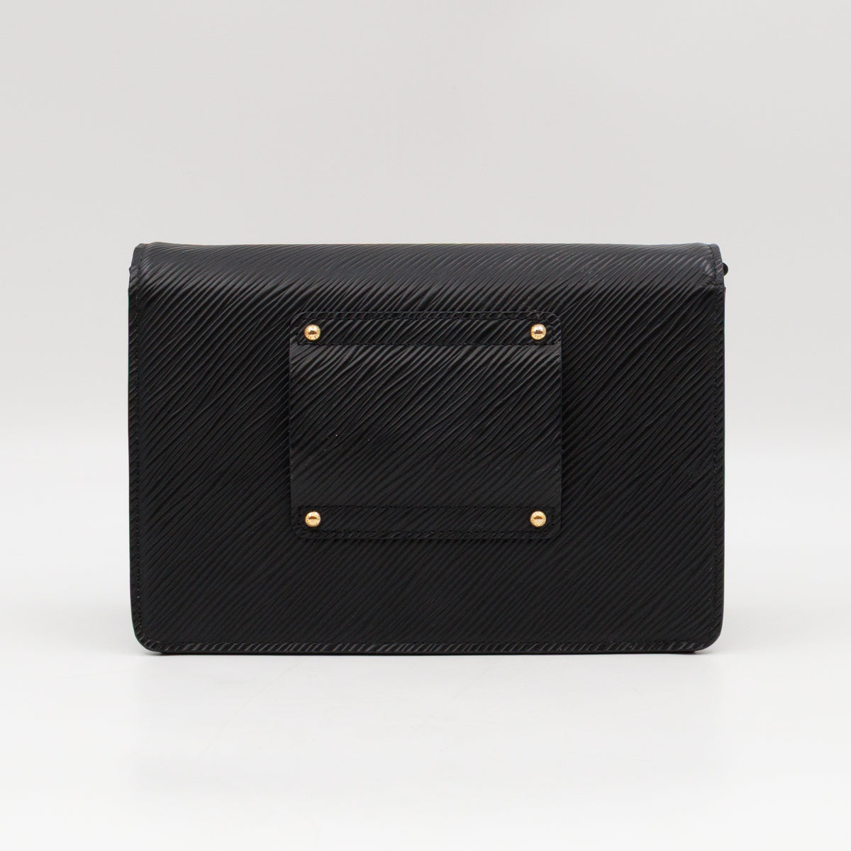 Twist Belt Chain Wallet Epi Leather Black