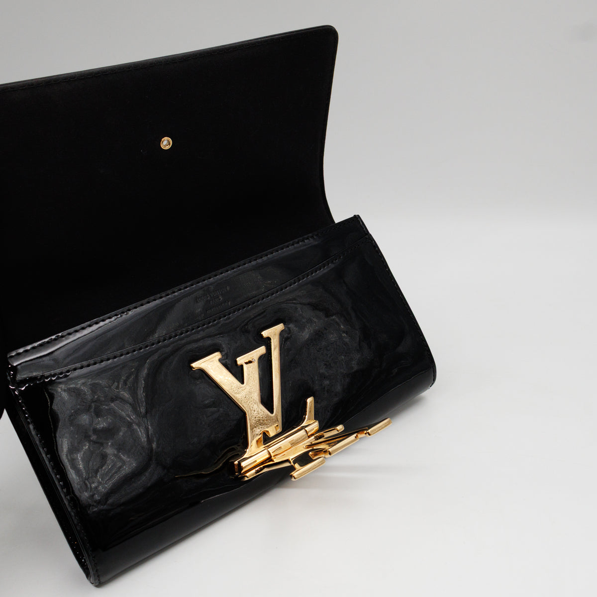 Louise Clutch Vernis Black