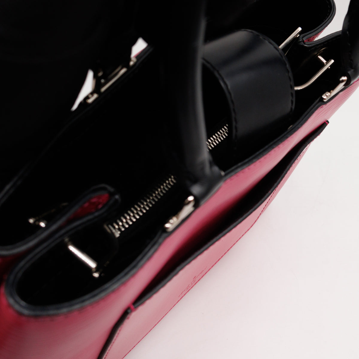 Kleber PM Hot Pink & Black Epi Leather