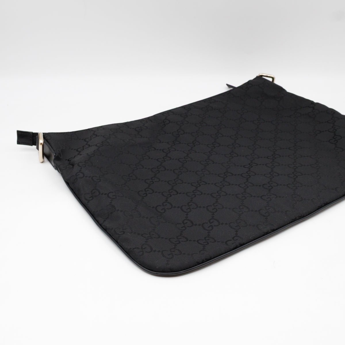 Large GG Canvas Messenger Bag Black