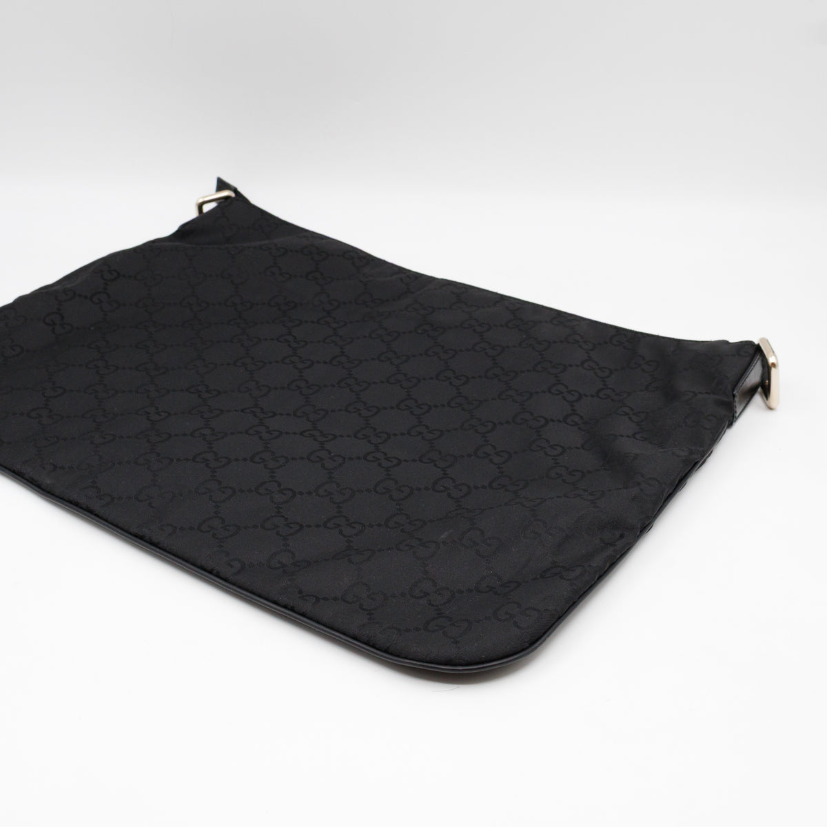 Large GG Canvas Messenger Bag Black