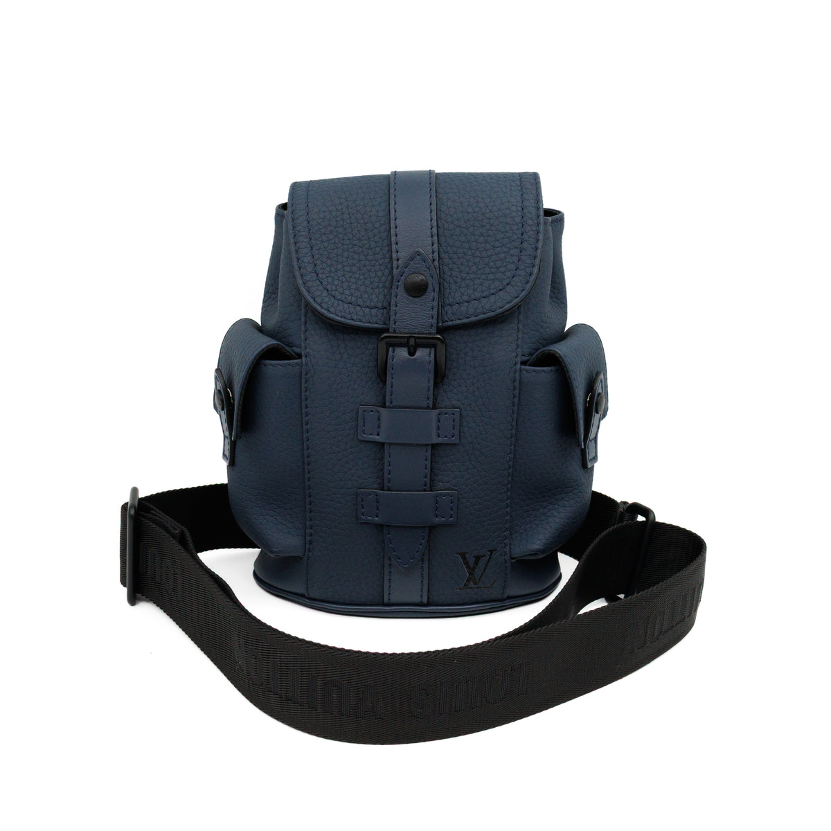 Christopher XS Sling Bag Navy Taurillon Leather