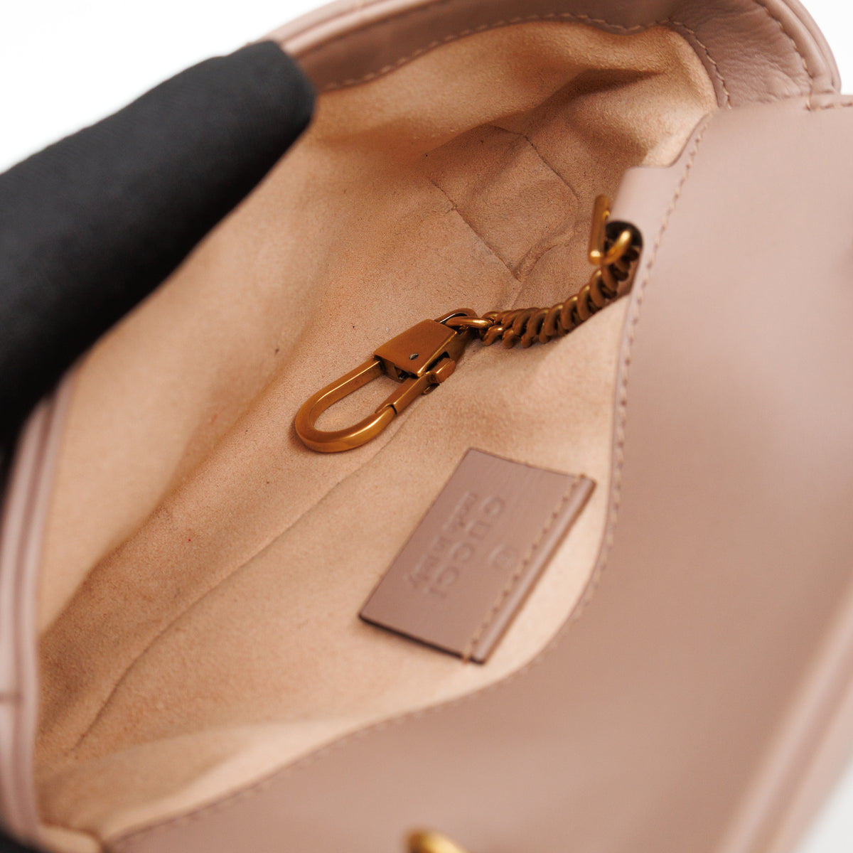GG Marmont Super Mini Flap Bag Dusty Pink Leather