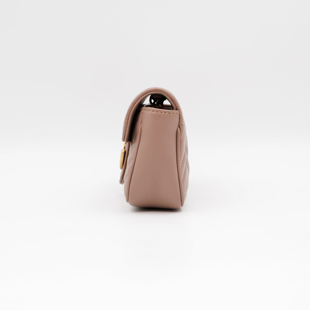GG Marmont Super Mini Flap Bag Dusty Pink Leather