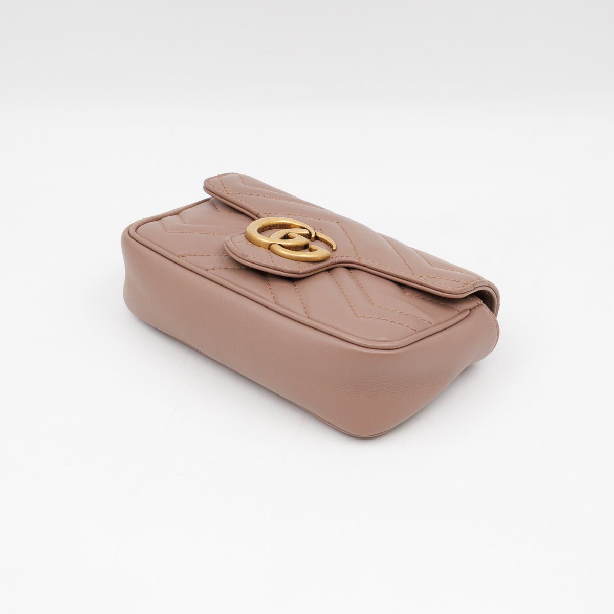 GG Marmont Super Mini Flap Bag Dusty Pink Leather