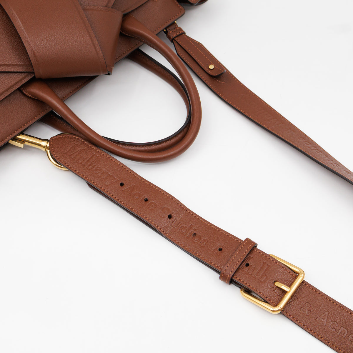 Mulberry x Acne Studios Small Musubi Bayswater Oak Leather