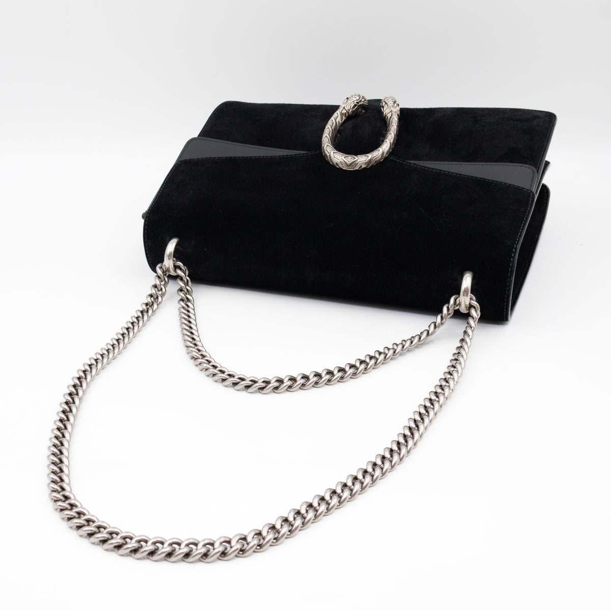Dionysus Medium Black Suede Leather