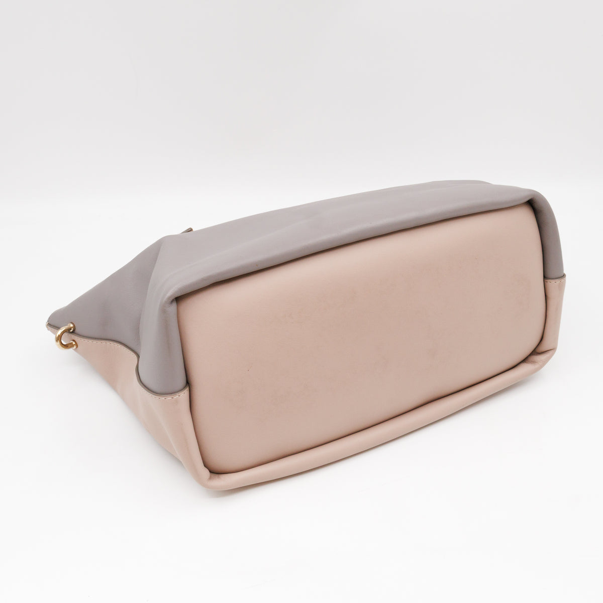 Baylee Medium Two-tone Leather Beige & Grey
