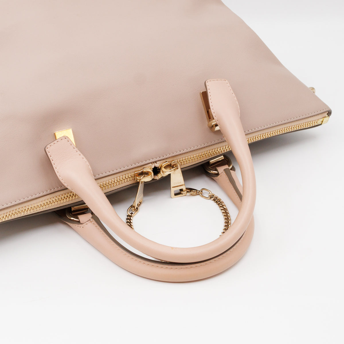 Baylee Medium Two-tone Leather Beige & Grey