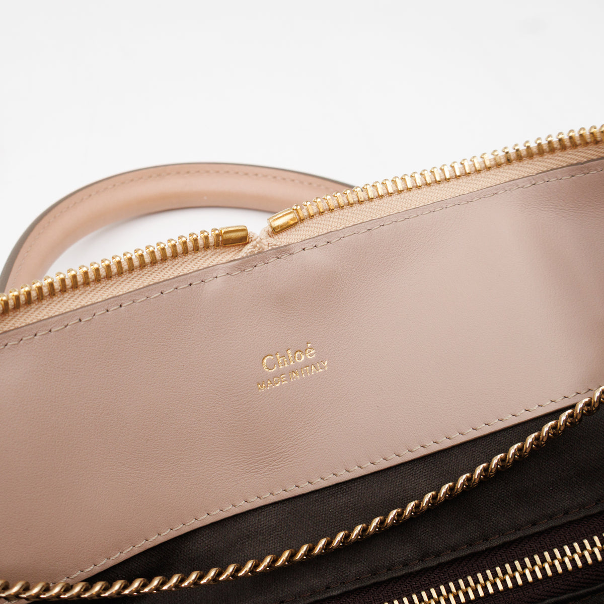Baylee Medium Two-tone Leather Beige & Grey