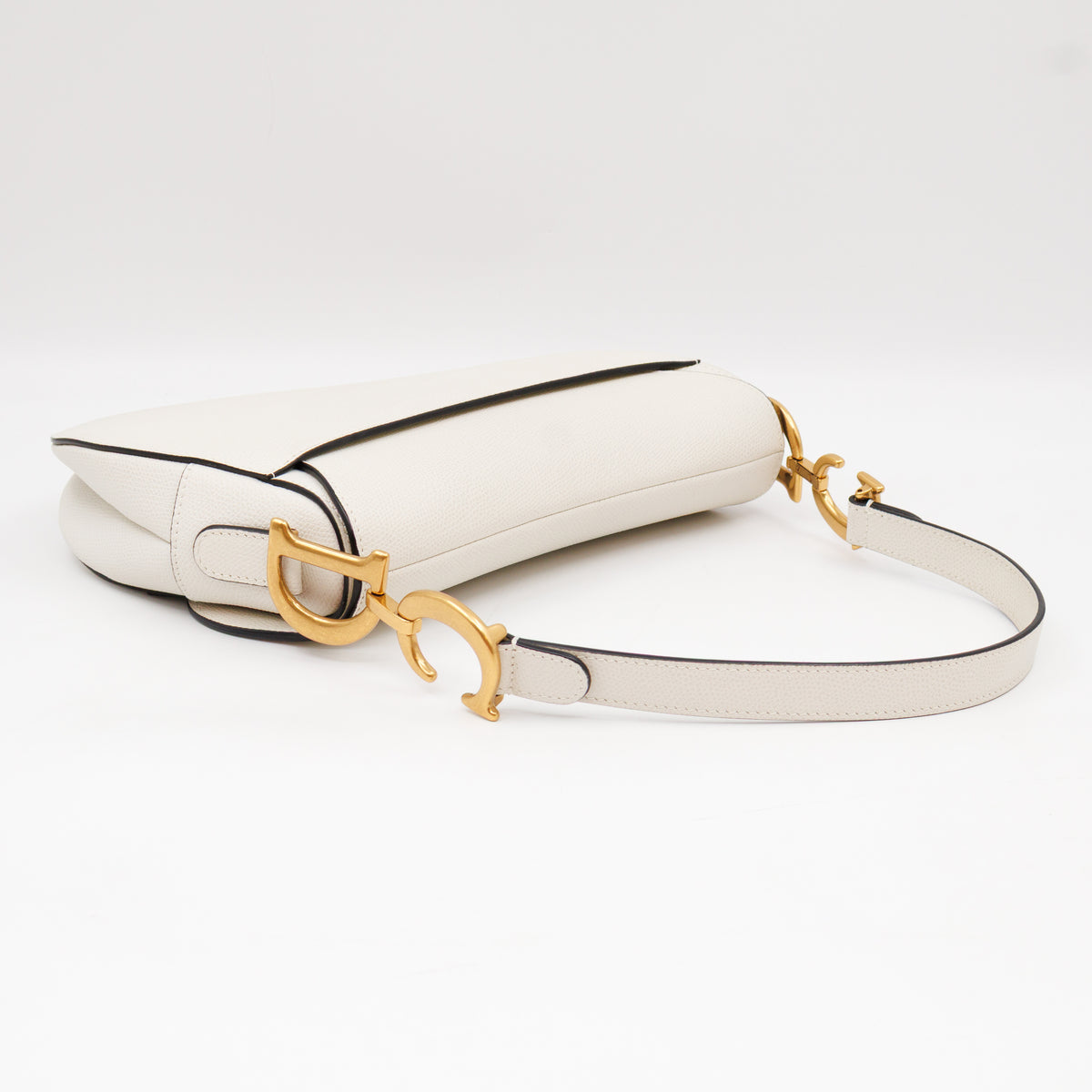 Saddle Bag Medium White Leather