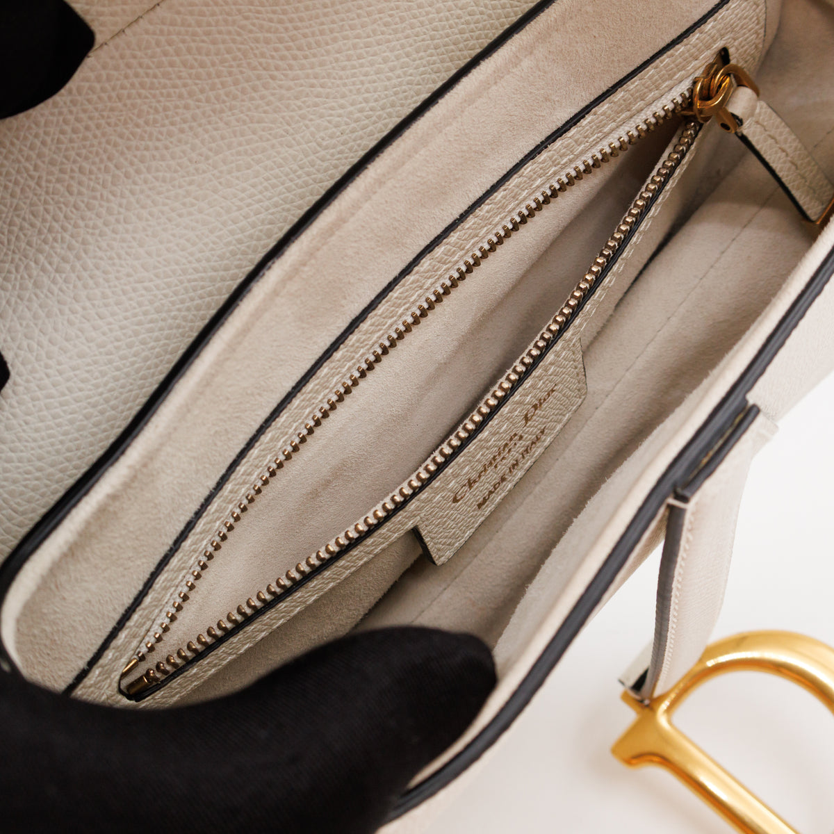 Saddle Bag Medium White Leather