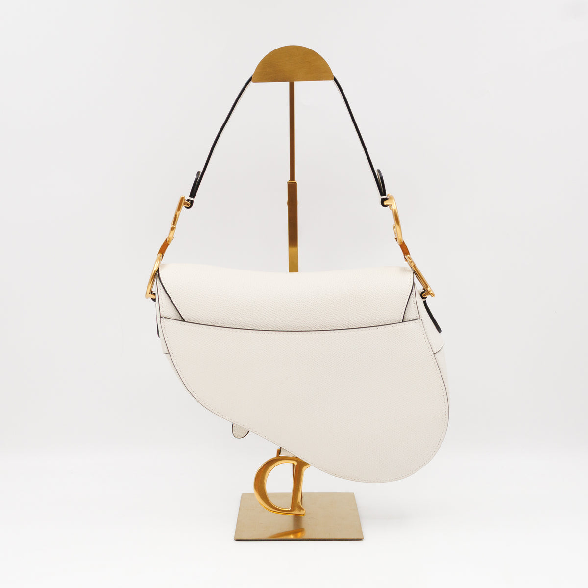 Saddle Bag Medium White Leather