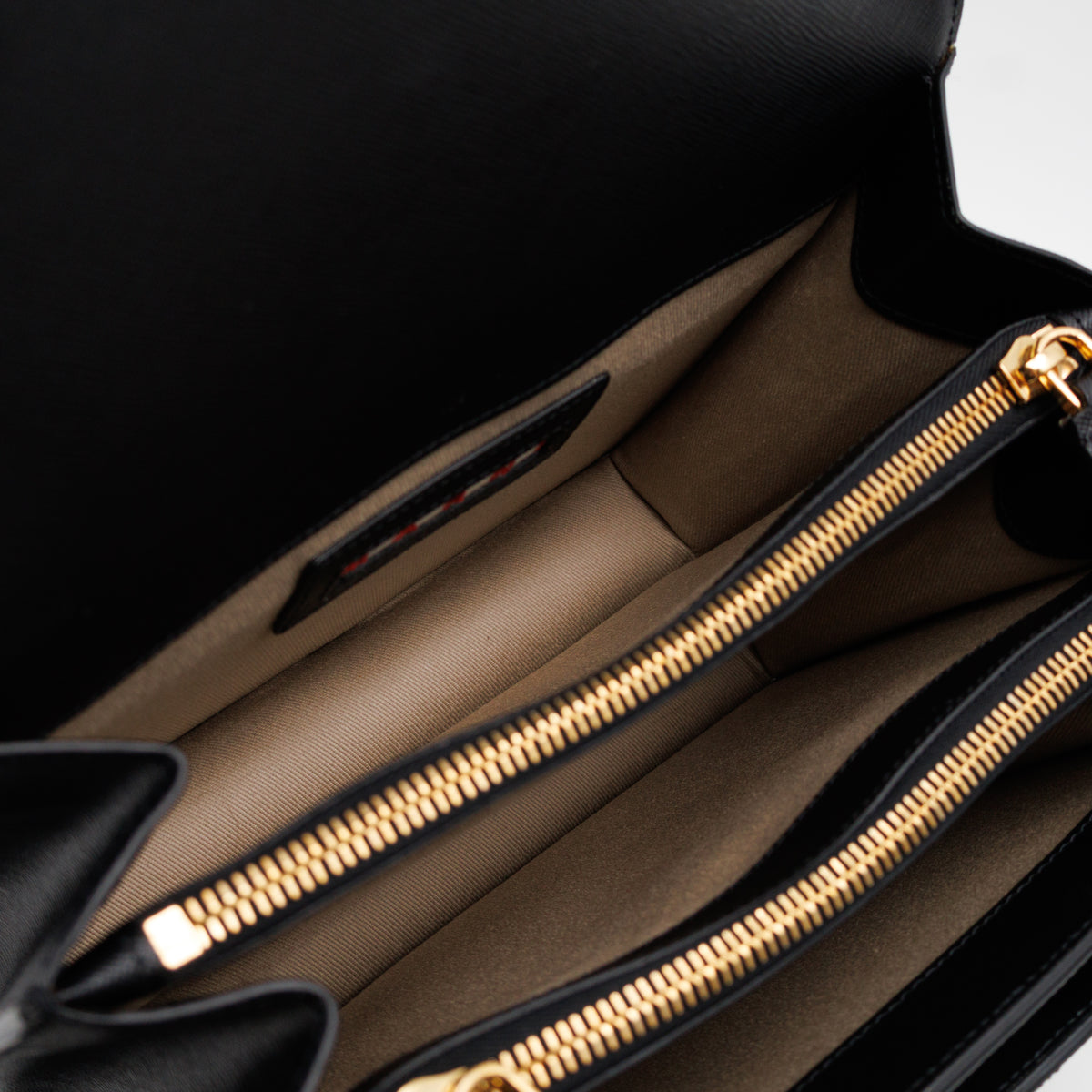 Trunk Bag Medium Black & White Leather