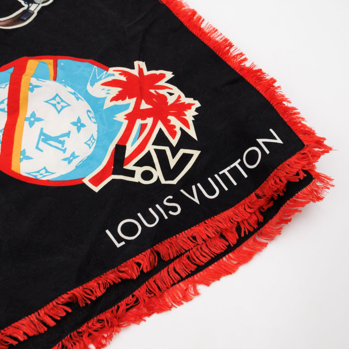 Jean World Tour Silk Scarf 120 cm Black