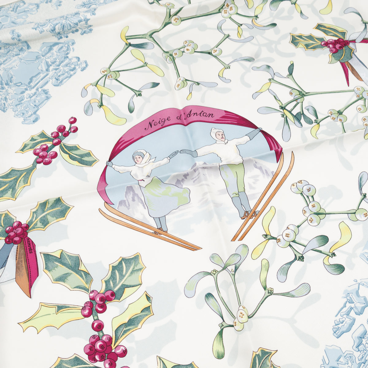 Silk Scarf 90 Neige d'Antan