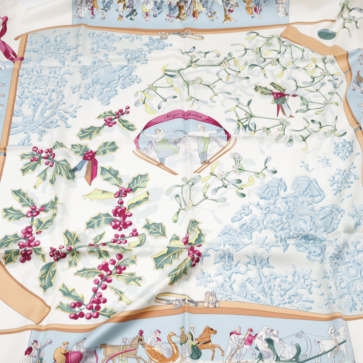 Silk Scarf 90 Neige d'Antan