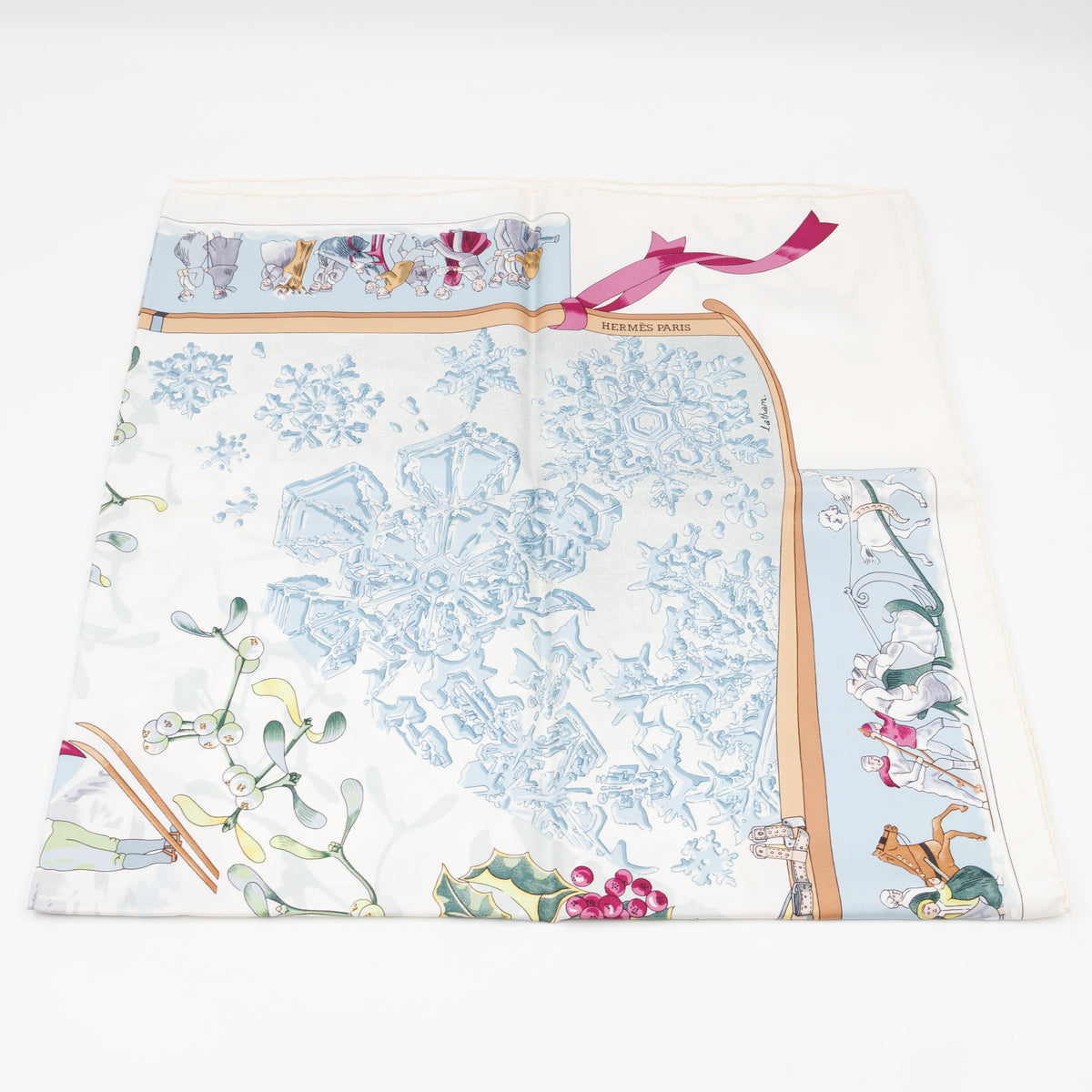 Silk Scarf 90 Neige d'Antan