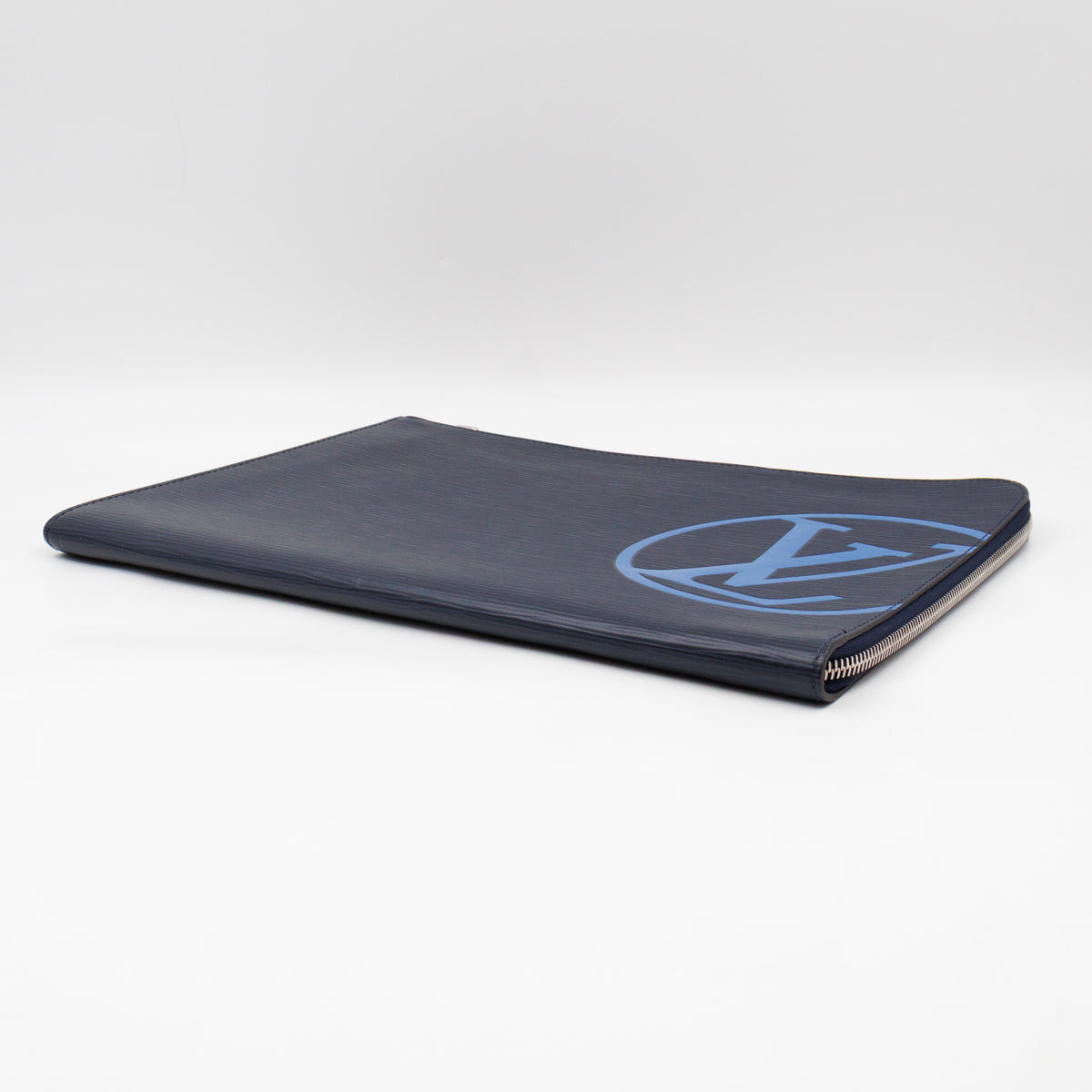 Pochette Jour GM Initials Circle Dark Blue Epi Leather