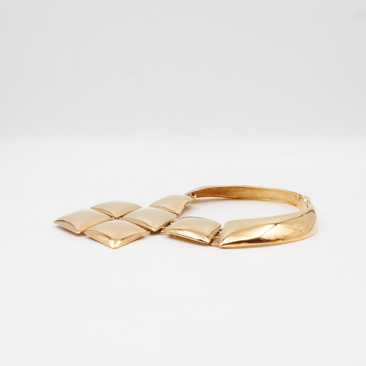 Malletage Crew Statement Collar Necklace Gold