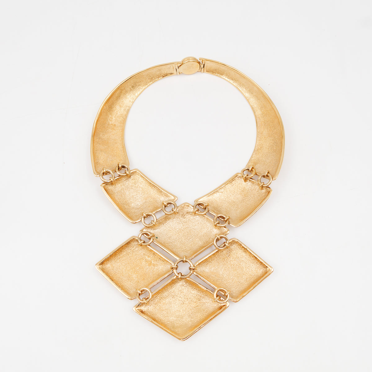 Malletage Crew Statement Collar Necklace Gold
