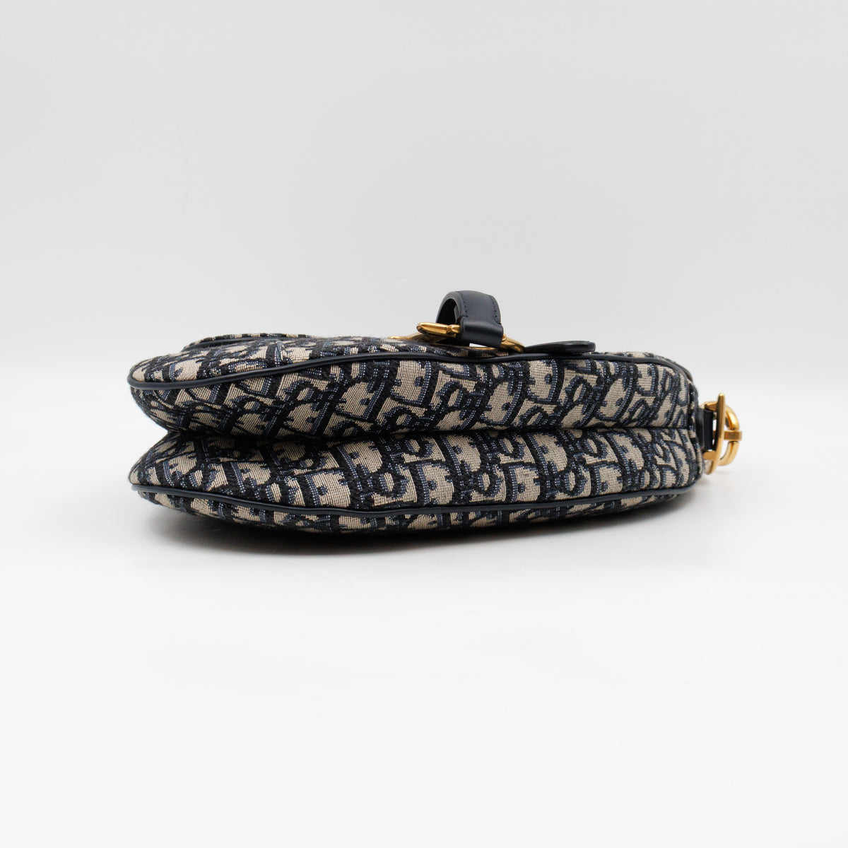 Saddle Bag Medium Blue Dior Oblique Jacquard
